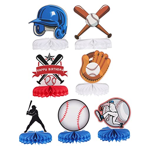 Abaodam Baseball-Themen- Waben-mittelstücke 2 Sets Baseball Geburtstagsdekorationen Party-Dekorationen Einzigartiges Design Abaodam Baseball-Themen- Waben-mittelstücke 2 Sets Baseball Geburtstagsdekorationen Party-Dekorationen Einzigartiges Design von Abaodam