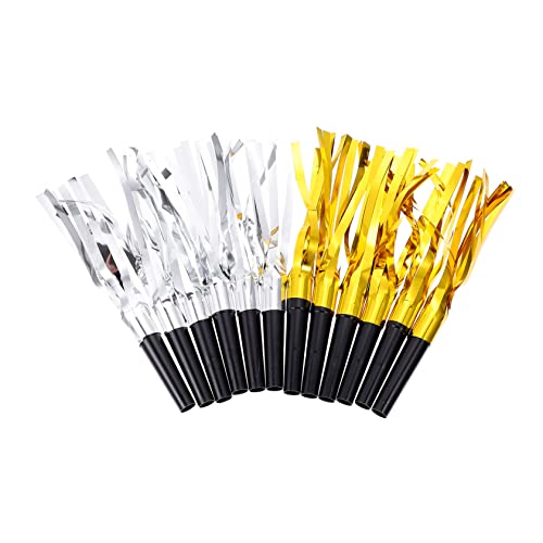 Abaodam 2 Sätze Drachenpfeife blasen Quaste bläst Pfeife Partypfeife Pfeifeninstrument für Partygeschenke pfeifen Musikinstrumente p.s Silver von Abaodam