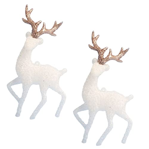Abaodam 2 Sätze Hirsch Anhänger Cute Decor Weihnachtsbasteln Weinachtendecor Hirschfigur Künstlich Girlande Weihnachtliches Glänzendes Hirschdekor Kuchendekoration Plastik Weiß 2 Stück * 2 Abaodam 2 Sätze Hirsch Anhänger Cute Decor Weihnachtsbasteln Weinachtendecor Hirschfigur Künstlich Girlande Weihnachtliches Glänzendes Hirschdekor Kuchendekoration Plastik Weiß 2 Stück * 2 von Abaodam
