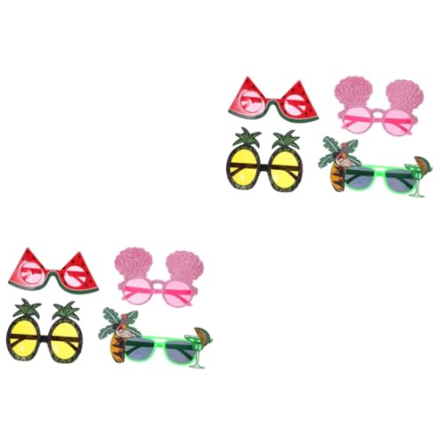 Abaodam 2 Sätze Partybrille Partyzubehör Zum Thema Strand Luau-partydekorationen Lustige Sonnenbrille Luau-party-sonnenbrille Hawaii-dekorationen Leichte Partygläser Stk 4 Stück * 2 von Abaodam