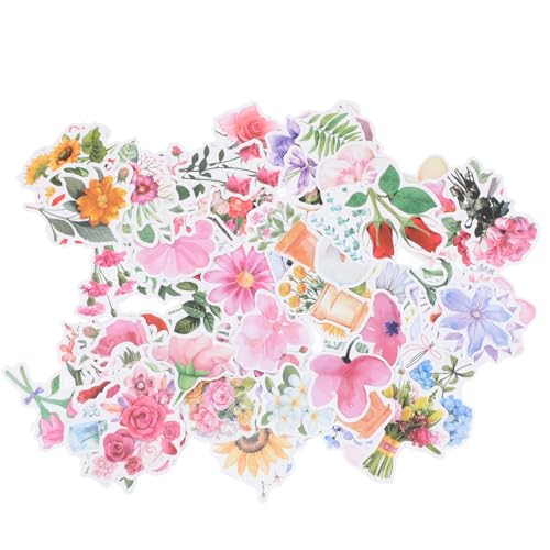 Abaodam 2 Sets Blumen Pflanzen Sticker Nagelsticker Scrapbook Pflanzenanhänger Laptop Sticker Blumenaufkleber Pflanzenetiketten Albumaufkleber Fotoaufkleber Klebesticker PVC Selbstklebend von Abaodam