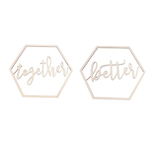 Abaodam 2 Stück Hochzeitsschilder Hochzeitsstühle Hochzeitsstuhl-Schilder „ “-Hochzeitsdeko „ Chair“-Schild Das Schild „Together Together Bridegroom“ Aus von Abaodam