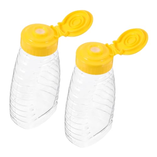 Abaodam 2 Stück Honig-squeeze-flasche Honigbehälter Quetschen Salatdressing-flaschen Auspressen Honig-quetschflasche Leer Gewürzflaschen Drücken Das Haustier Transparent Wiederverwendbar von Abaodam