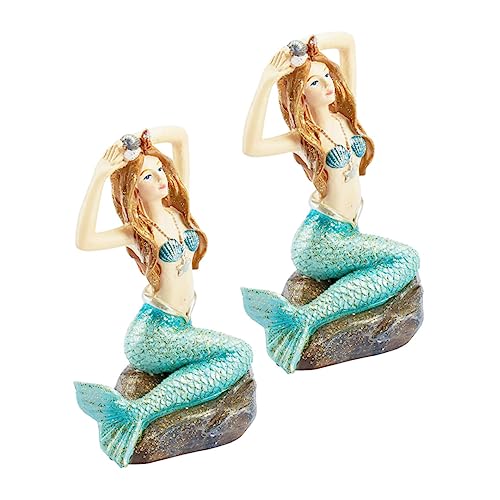 Abaodam 2 Stück Künstliche Meerjungfrau Statue für Aquarium Dekoration Realistische Harzfigur für Fischbehälter und Tischdeko Hochwertiges Material Pflegeleicht und Detailgetreu Abaodam 2 Stück Künstliche Meerjungfrau Statue für Aquarium Dekoration Realistische Harzfigur für Fischbehälter und Tischdeko Hochwertiges Material Pflegeleicht und Detailgetreu von Abaodam