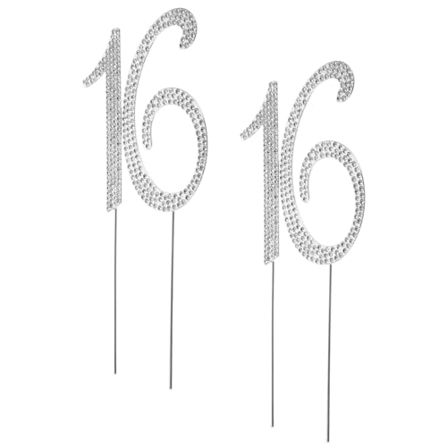Abaodam 2 Stück Rhinestone Number Cake Topper Glitzernde Geburtstags Jubiläumsdekoration für Hochzeitstorten und Partyfeiern Leichter Stabiler Kristall Tortenstecker Abaodam 2 Stück Rhinestone Number Cake Topper Glitzernde Geburtstags Jubiläumsdekoration für Hochzeitstorten und Partyfeiern Leichter Stabiler Kristall Tortenstecker von Abaodam