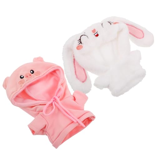 Abaodam 2 Stück Sweatshirt Kleidung Für Plüschtiere Cartoon-puppenkleidung Puppen-Hoodie Plüschtierkleidung Stoff Abaodam 2 Stück Sweatshirt Kleidung Für Plüschtiere Cartoon-puppenkleidung Puppen-Hoodie Plüschtierkleidung Stoff von Abaodam
