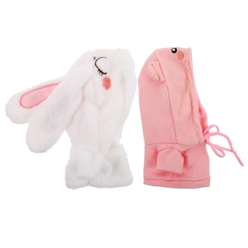 Abaodam 2 Stück Sweatshirt plüsch Hoodie Cartoon-Puppenkleidung Plüschtierkleidung Puppen-Hoodie Kleidung für Plüschtiere Stoff von Abaodam