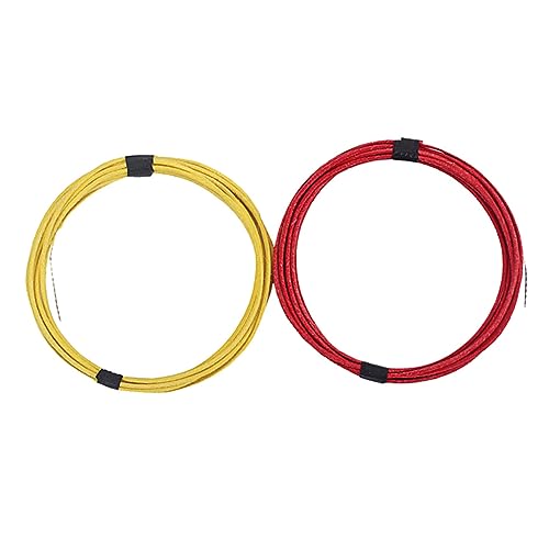 Abaodam 2 Stück Vintage Gitarrendraht Vorverzinnt Rot Gelb Push Back für Gitarren Pickup Verkabelung Langlebiges Material Einfach zu Verarbeiten Abaodam 2 Stück Vintage Gitarrendraht Vorverzinnt Rot Gelb Push Back für Gitarren Pickup Verkabelung Langlebiges Material Einfach zu Verarbeiten von Abaodam