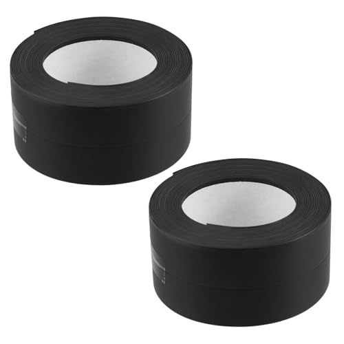 Abaodam 2 Stück Wasserdichter Dichtungsstreifen Spannband Für Die Dusche Badewannen-bodenverkleidung Kesselband Formband Toilettenversiegelungsstreifen Duschabdichtungsband Pvc Black von Abaodam