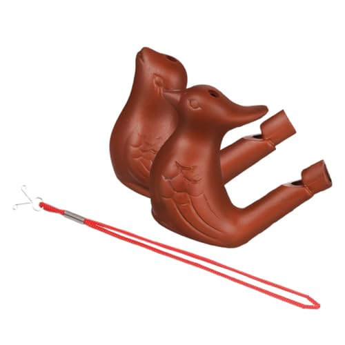 Abaodam 2 Stück Wasserpfeifenspielzeug Vögel Pfeifen Wasservogelpfeife Vogel-partygeschenke Pfeifen-Ornament Vogel Der Geburtstagspfeife Vogelrufer Brown Keramik von Abaodam