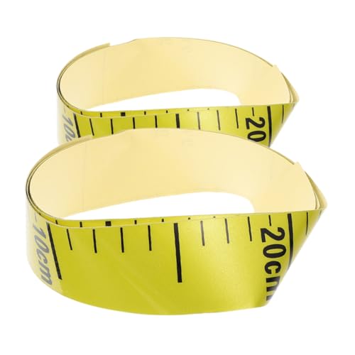 Abaodam 2 Stück Wasserstandsskala Klebriges Messlineal Messlineale Nützliches Klebebandmaß Maßbänder Klebrige Maßstäbe Nützliches, Klebriges Maßband Klebriges Maßband-lineal Pvc Gelb von Abaodam