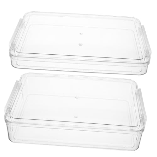 Abaodam 2 Stück Zertifikate Aufbewahrungsbox Teiliges aus Klarem mit Staubschutz Stapelbare Dokumentenbox Transparent Wiederverwendbarer Organizer für Zuhause Büro Schule und Reise von Abaodam