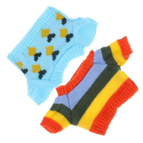 Abaodam 2 Stücke Bär Kleidung Plüsch Bär Outfits Für Kuscheltiere Weiche Pullover Für Puppen Kleiderschrank von Abaodam