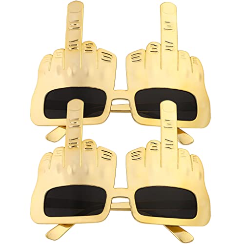 Abaodam 2 Stücke Mittelfinger Brille Goldene Neuheit Brille Lustige Brille Geburtstagsfeier Brillen Party Foto Requisiten Abaodam 2 Stücke Mittelfinger Brille Goldene Neuheit Brille Lustige Brille Geburtstagsfeier Brillen Party Foto Requisiten von Abaodam