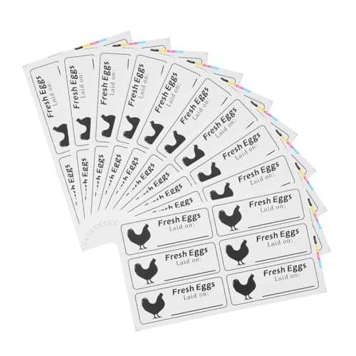 Abaodam 20 Blatt Selbstklebende Eierkartonetiketten Frische Eier Aufkleber mit Beschreibbarer Oberfläche für Einfache Datumskennzeichnung Organisierte Lagerung und Lebensmittelsicherheit Abaodam 20 Blatt Selbstklebende Eierkartonetiketten Frische Eier Aufkleber mit Beschreibbarer Oberfläche für Einfache Datumskennzeichnung Organisierte Lagerung und Lebensmittelsicherheit von Abaodam