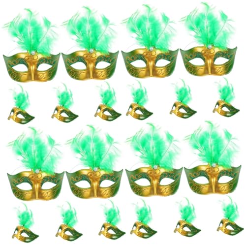 Abaodam 20 Stk kleine Prinzessinnenmaske masken für kinder kindermundschutzmaske Bühnenpuppenmaske Puppen Maskerade Maske Requisite Kleidung Ragdoll Lieferungen Spielzeug bilden Feder von Abaodam