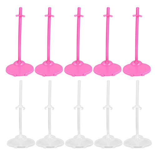 Abaodam 20 Stück Doll Stand Holder Teiliges Transparent Universelles Puppenzubehör für Mädchen Stabiler Puppenständer Sichere Materialien Langlebige Nutzung für Kreative Spielstunden von Abaodam