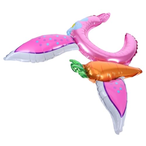 Abaodam 20 Stück Kaninchen-ballon-kopfschmuck Stirnband Ohren Party Hase Aufgeblasene Kopfbedeckung Kostümzubehör Für Geburtstagsfeiern Ostern Haarband Osterhaarzubehör Rosa Aluminiumfolie von Abaodam