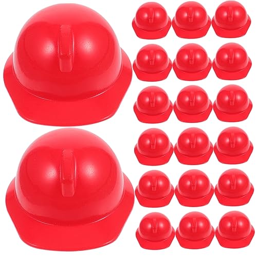 Abaodam 20 Stück Kleiner Puppen Bauhelm Puppenhut Sicherheitshelme für Puppen Spielzeug Bauhelme für Kreative Rollenspiele für Partys und Kostüme von Abaodam