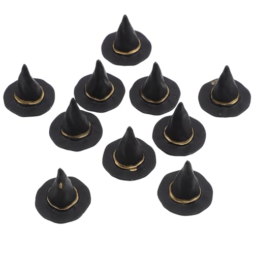 Abaodam 20 Stück Miniatur-Hexenhüte Mini-Halloween-Hexenhut Für Diy-Bastelarbeiten Flaschenaufsätze Halloween-Party Puppenhaus-Dekoration von Abaodam