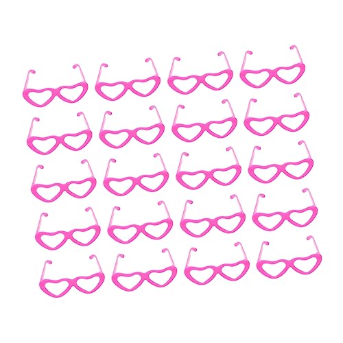Abaodam 20 Stück Teiliges Mini Puppen Sonnenbrillen Dekorationen Herzförmige Brillen für Puppenoutfits Zubehör von Abaodam