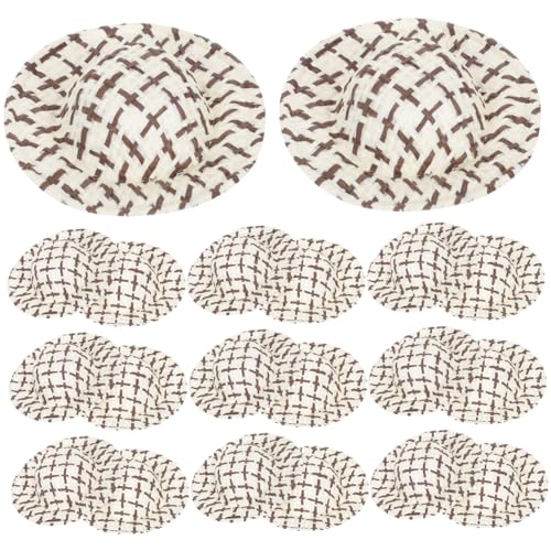 Abaodam 20 Stück Teiliges Miniatur Gewebter Strohhüte Leichte Kleine Puppenhüte aus Robustem Material DIY Bastelaccessoire für Puppen Hausdekoration Fotoshootings und Kinderspielzeug Abaodam 20 Stück Teiliges Miniatur Gewebter Strohhüte Leichte Kleine Puppenhüte aus Robustem Material DIY Bastelaccessoire für Puppen Hausdekoration Fotoshootings und Kinderspielzeug von Abaodam