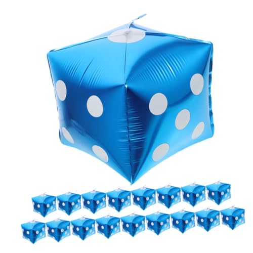 Abaodam 20 Stück folienballons Sechsseitige Aluminium deko Leicht Glänzend Vielseitig für Geburtstagsfeiern Gaming partys Festivaldeko Blaue Partyballons von Abaodam