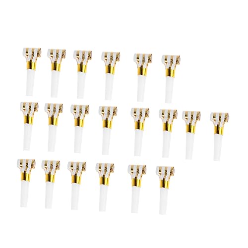 Abaodam 20 Stücke Bronzing Blasen Drachen Pfeifen Luft Gebläse Groß Blasen Pfeife Party Pfeife Party Jubel Pfeife Partei Liefert Papier Goldene von Abaodam