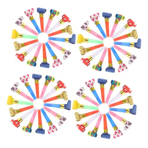 Abaodam 200 Stück Teiliges Bunte Party Blowouts mit Pfeifton Farbenfrohe Geburtstags Pfeifen für Erwachsene Laute Party Lärm als Festliches Partygeschenk von Abaodam