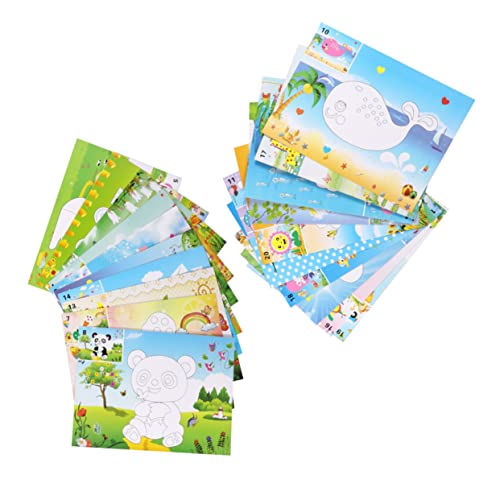 Abaodam 20Er Packung Mosaik-Aufkleber-Kunst bastelsets für DIY-Sticker-Kit pädagogisches Aufkleberspielzeug Mosaikaufkleberkunst für Abaodam 20Er Packung Mosaik-Aufkleber-Kunst bastelsets für DIY-Sticker-Kit pädagogisches Aufkleberspielzeug Mosaikaufkleberkunst für von Abaodam