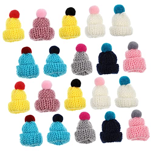 Abaodam 20Stücke Dekorative Puppenhüte Kawaii Handwerkshüte für DIY Zubehör Farbauswahl Zufällig Bastelzubehör für Kreative Projekte und Einzigartige Dekorationen von Abaodam