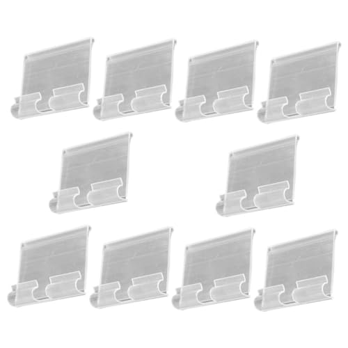 Abaodam 20Stücke Regaletikettenhalter aus Transparente Warenschild Displayhalter für Einzelhandel Installieren für Preisschilder von Abaodam
