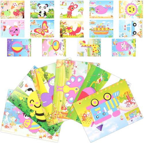 Abaodam 20er Packung Pädagogisches Aufkleberspielzeug Mosaikaufkleberkunst Für Mosaik-Aufkleber-Kunst DIY-Sticker-kit von Abaodam