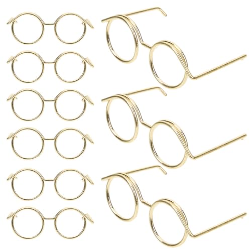 Abaodam 20st Mini-brillengestell Miniatur Neuartige Augapfel Puppe Webstuhl Neon Bausatz Mädchen Zubehör Winzige Gläser Winzige Brille Golden Metall Abaodam 20st Mini-brillengestell Miniatur Neuartige Augapfel Puppe Webstuhl Neon Bausatz Mädchen Zubehör Winzige Gläser Winzige Brille Golden Metall von Abaodam