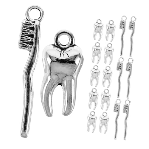 Abaodam 20stücke Zahn Charms Und Zahnbürsten Für Schmuckherstellung Kreative Accessoires Für Halsketten Armbänder Und Taschen Für Frauen von Abaodam