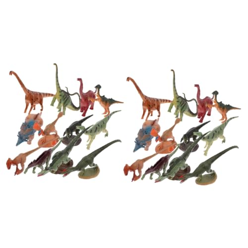 Abaodam 24 STK Simulation von Dinosaurier-Modellen Kinder geburtstagsdeko kindergeburtstags Dekoration Dinosaurierstatue Tischdekoration Mini-Spielzeug Schmücken Dinosaurier-Figur Riese von Abaodam