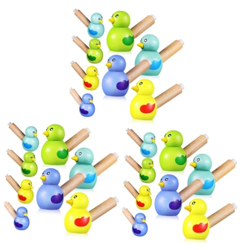 Abaodam 24 Stk Pfeife musical toy instruments party spielzeug für kinder Flaschenaufbewahrung Mini-Vogelfigur Spielzeug für Kleinkinder Spielset aus Holz Pfeifspielzeug für Kinder Tier PVC von Abaodam