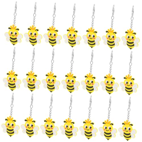 Abaodam 24 Stück Biene Schlüsselanhänger Geburtstagdekorationen Bienen Dekorationen süße Schlüsselanhänger für Rucksäcke Mini-Bienen-Schlüsselanhänger PVC Abaodam 24 Stück Biene Schlüsselanhänger Geburtstagdekorationen Bienen Dekorationen süße Schlüsselanhänger für Rucksäcke Mini-Bienen-Schlüsselanhänger PVC von Abaodam