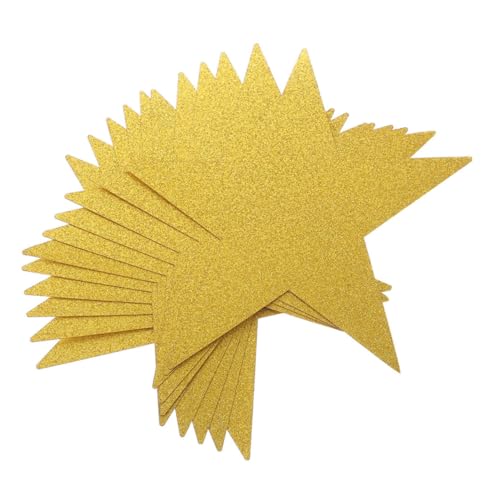 Abaodam 24 Stück Handgeschnittenes Papier Sterne Dekorationen Sterndekorationen Für Partys Sternausschnitte Für Pinnwand Geburtstag Konfetti Glitzersterne Kartonausschnitte Golden von Abaodam