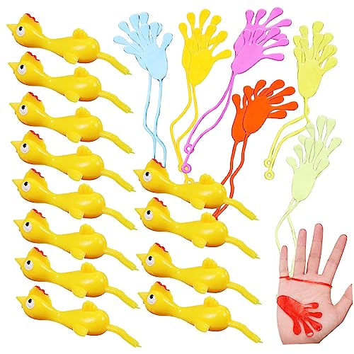 Abaodam 24 Stück Klebrige Hühner und Finger Turkey Set Teiliges für Kindergeburtstage Party Giveaways und Lustige Aktivitäten Elastisch und Dehnbar für Drinnen und Draußen Abaodam 24 Stück Klebrige Hühner und Finger Turkey Set Teiliges für Kindergeburtstage Party Giveaways und Lustige Aktivitäten Elastisch und Dehnbar für Drinnen und Draußen von Abaodam