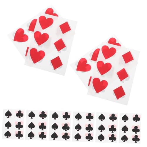 Abaodam 24stücke Spielkarten Aufkleber Für Tassen Wasserdichte Poker Sticker Für Partys Kreative Dekoration Für Hochzeiten Geburtstagsfeiern Und Familienfeiern von Abaodam