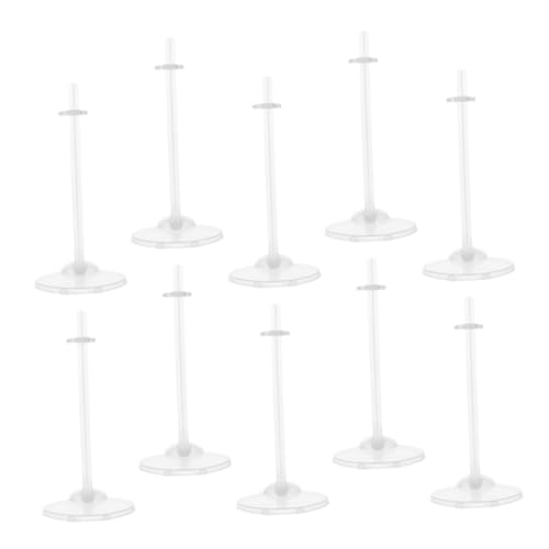 Abaodam 24 Stück Puppenständer Puppenanzeige Puppeninhaber Stehen Stützständer Für Puppen Figurenständer Rack Für Puppen Anzeigen Displayhalter Für Actionfiguren Transparent Plastik von Abaodam