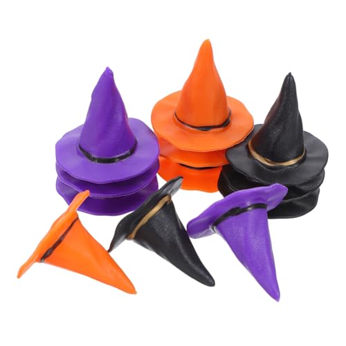 Abaodam 24 Stück Teiliges Mini Hexenhut Flaschenaufsätze aus Weichem Kunststoff Langlebige Halloween Miniatur für Puppenhaus Dekoration Weinflaschen Toppers DIY Bastelbedarf für Abaodam 24 Stück Teiliges Mini Hexenhut Flaschenaufsätze aus Weichem Kunststoff Langlebige Halloween Miniatur für Puppenhaus Dekoration Weinflaschen Toppers DIY Bastelbedarf für von Abaodam