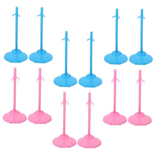 Abaodam 24 Stück Teiliges Puppenständer Stabile Doll Display Halterungen Blau und Universelle Figurenhalter für Puppenhaus und Sammler rutschfeste Aufsteller für Kleine Puppen von Abaodam