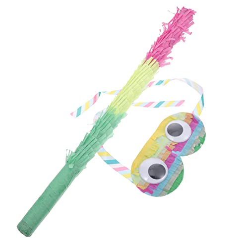 Abaodam 2st Piñata Pinata-fledermausstock Werkzeugspielzeug Spielset Aus Holz Hölzern Pinata-seil Pinata-buster-stick Halloween-spielzeug Party Gedenken Papier Kind Maske von Abaodam