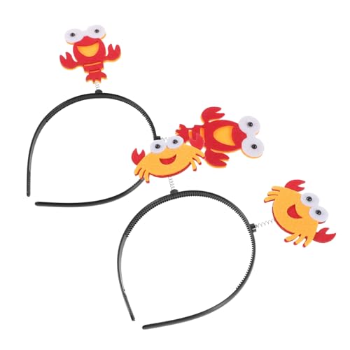 Abaodam 2St Krabbenhut Cartoon-Tier-Haarband leichtes Haarband Tiara Haarbänder Party-Haar-Accessoire Tierförmiges Stirnband Abschlussball Flusskrebs bilden Hummer Kind Requisiten Plastik von Abaodam