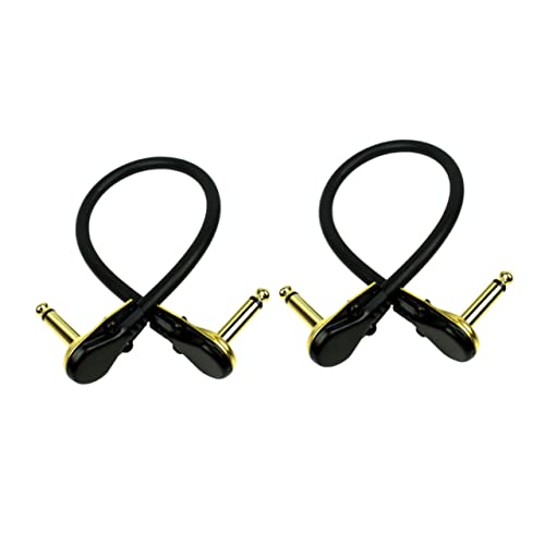 Abaodam 2Stücke Gitarren Patchkabel Effektive Verbindung für Gitarre Flexibles und Langlebiges Geräuschreduktionskabel für Gitarreneffekte und Pedale von Abaodam
