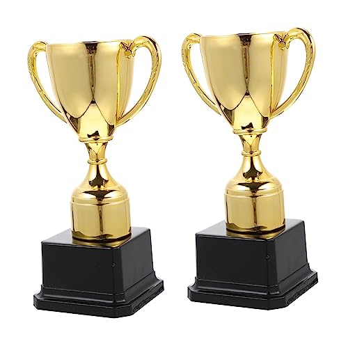 Abaodam 2Stücke Goldene Kunststofftrophäen für Belohnungstrophäen für Preise und Wettbewerbe für Partys Kindergarten und Geburtstag von Abaodam