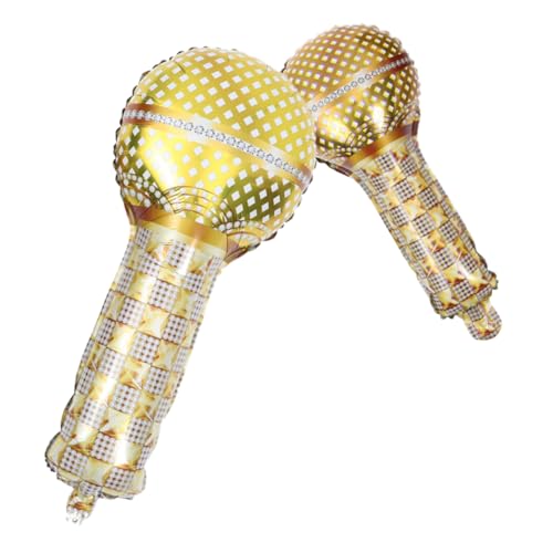 Abaodam 2Stücke Goldene Mikrofon Luftballons Aufblasbare Folienballons für Partys Babypartys und Ktv Dekorationen für Innen und Außenveranstaltungen Hochwertige Abaodam 2Stücke Goldene Mikrofon Luftballons Aufblasbare Folienballons für Partys Babypartys und Ktv Dekorationen für Innen und Außenveranstaltungen Hochwertige von Abaodam