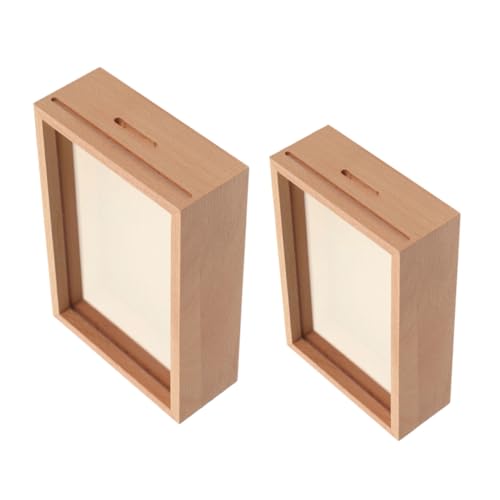 Abaodam 2Stücke Holz Mit Fenster Multifunktionale Spardose Und Bilderrahmen Für Aufbewahrungsbox Für Münzen Und Fotorahmen Für Zuhause Und Abaodam 2Stücke Holz Mit Fenster Multifunktionale Spardose Und Bilderrahmen Für Aufbewahrungsbox Für Münzen Und Fotorahmen Für Zuhause Und von Abaodam